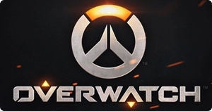 overwatch logo op donkere achtergrond